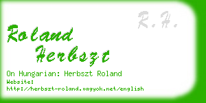 roland herbszt business card